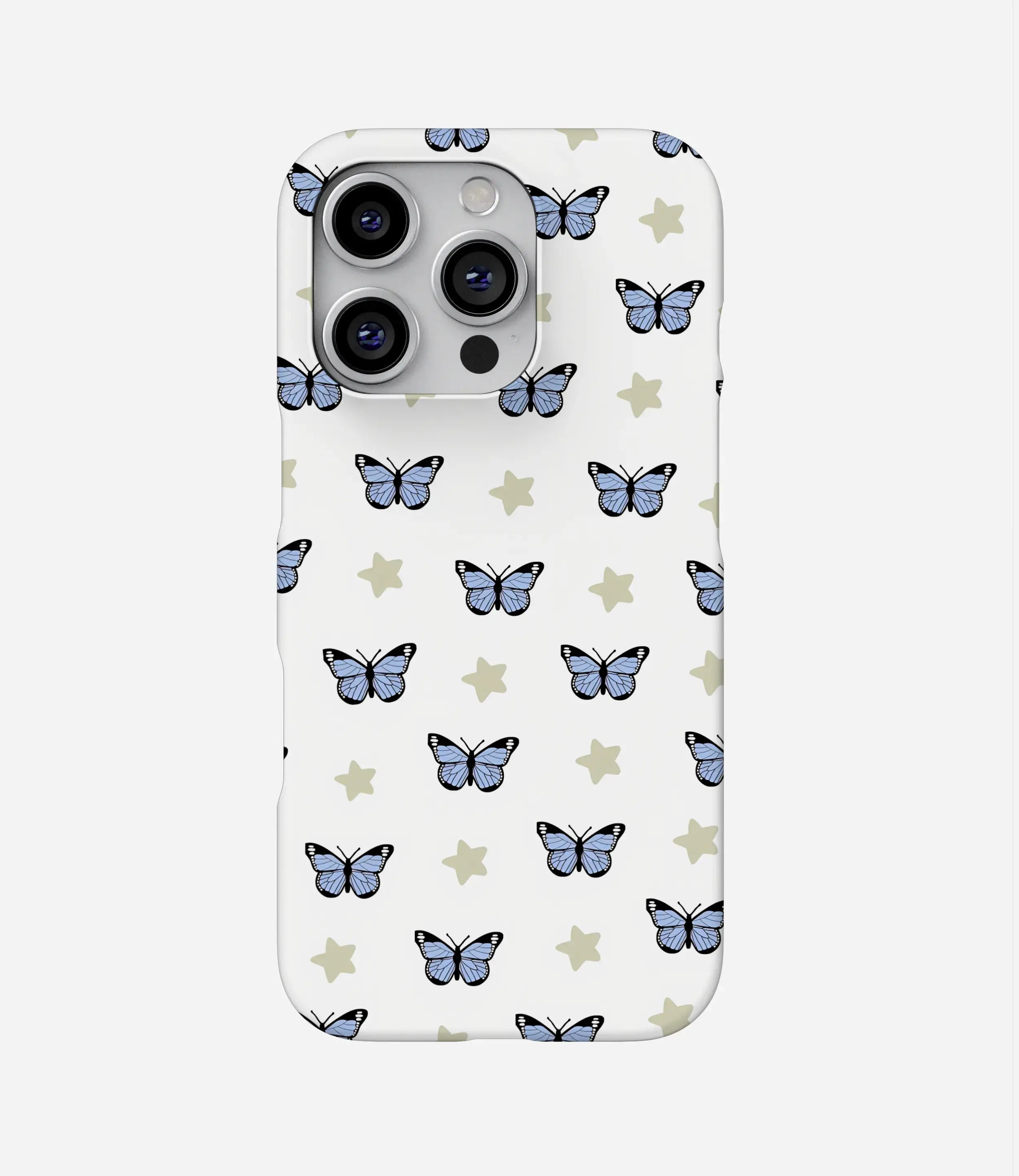 Starlit Blue Butterflies Hard Case