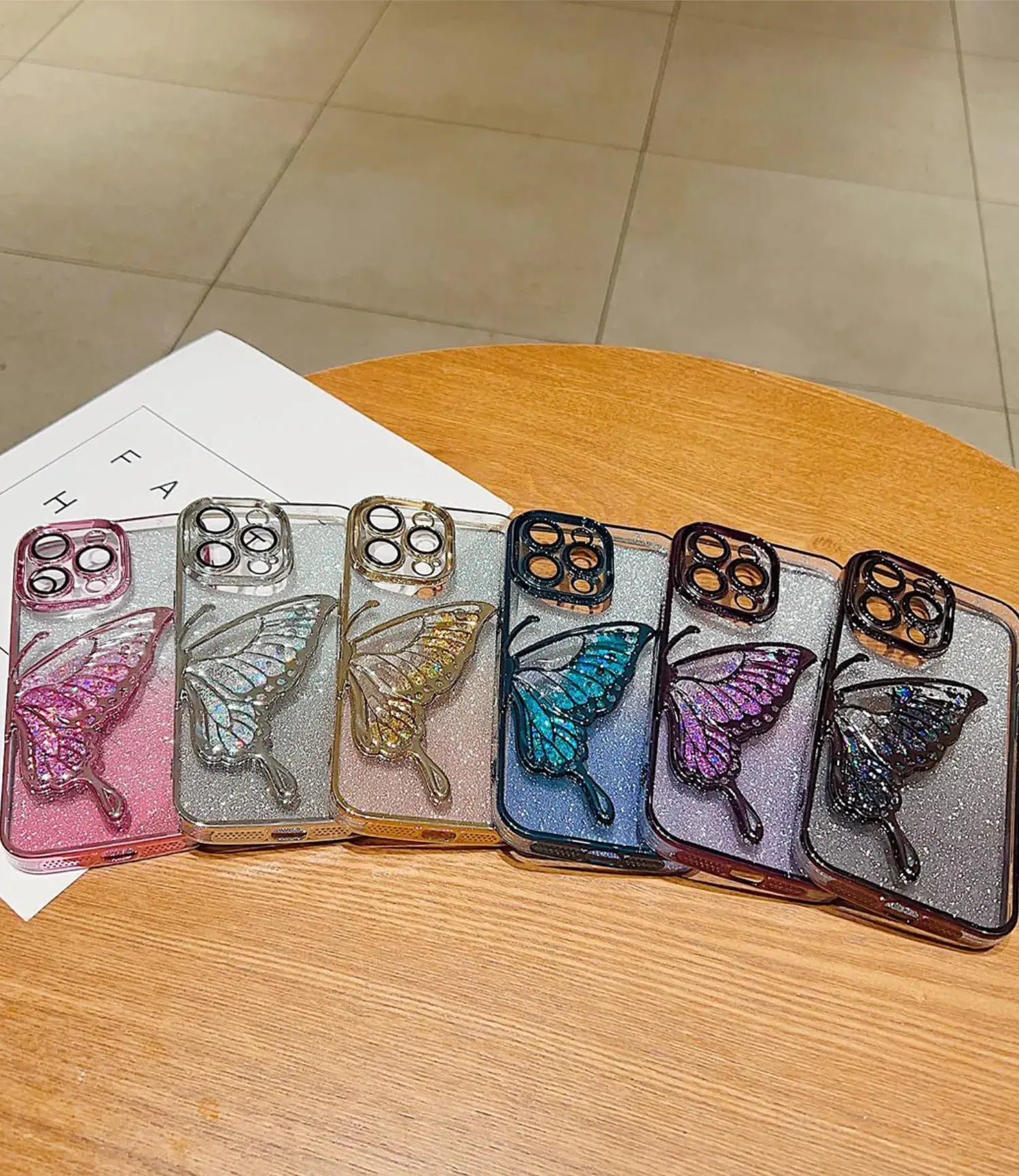Crystal Wings Glitter Phone Case - Gold