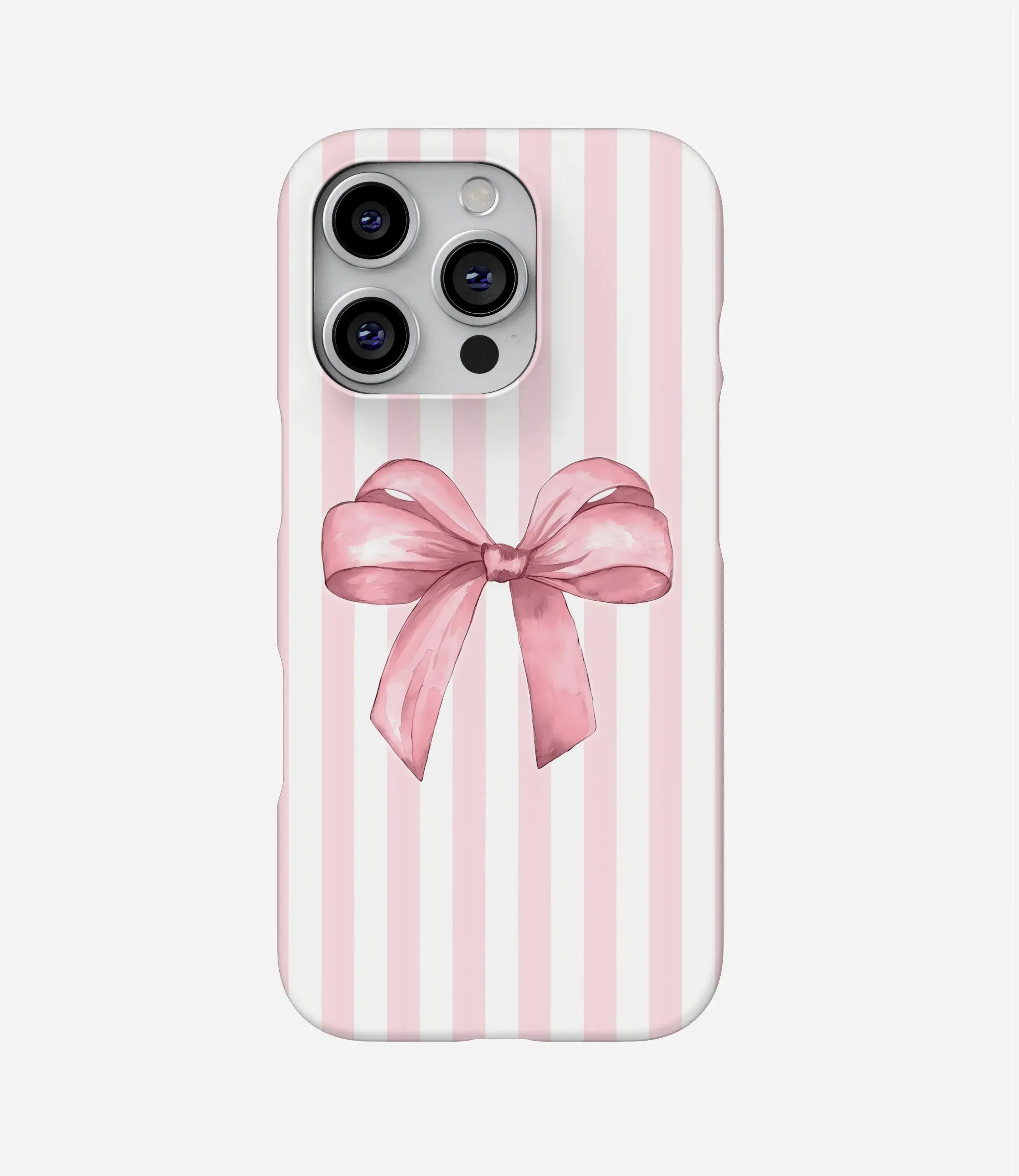 Strawberry Stripe Bow Hard Case
