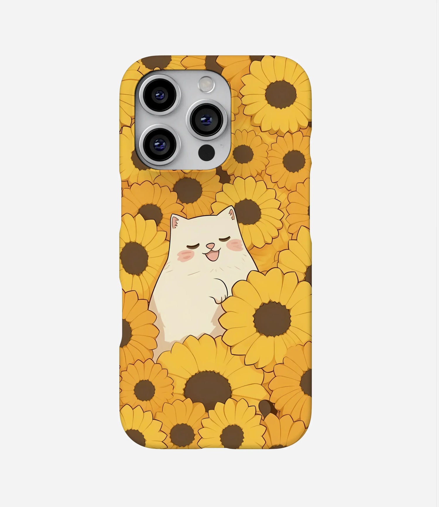 Sunflower Smiley Cat Hard Case