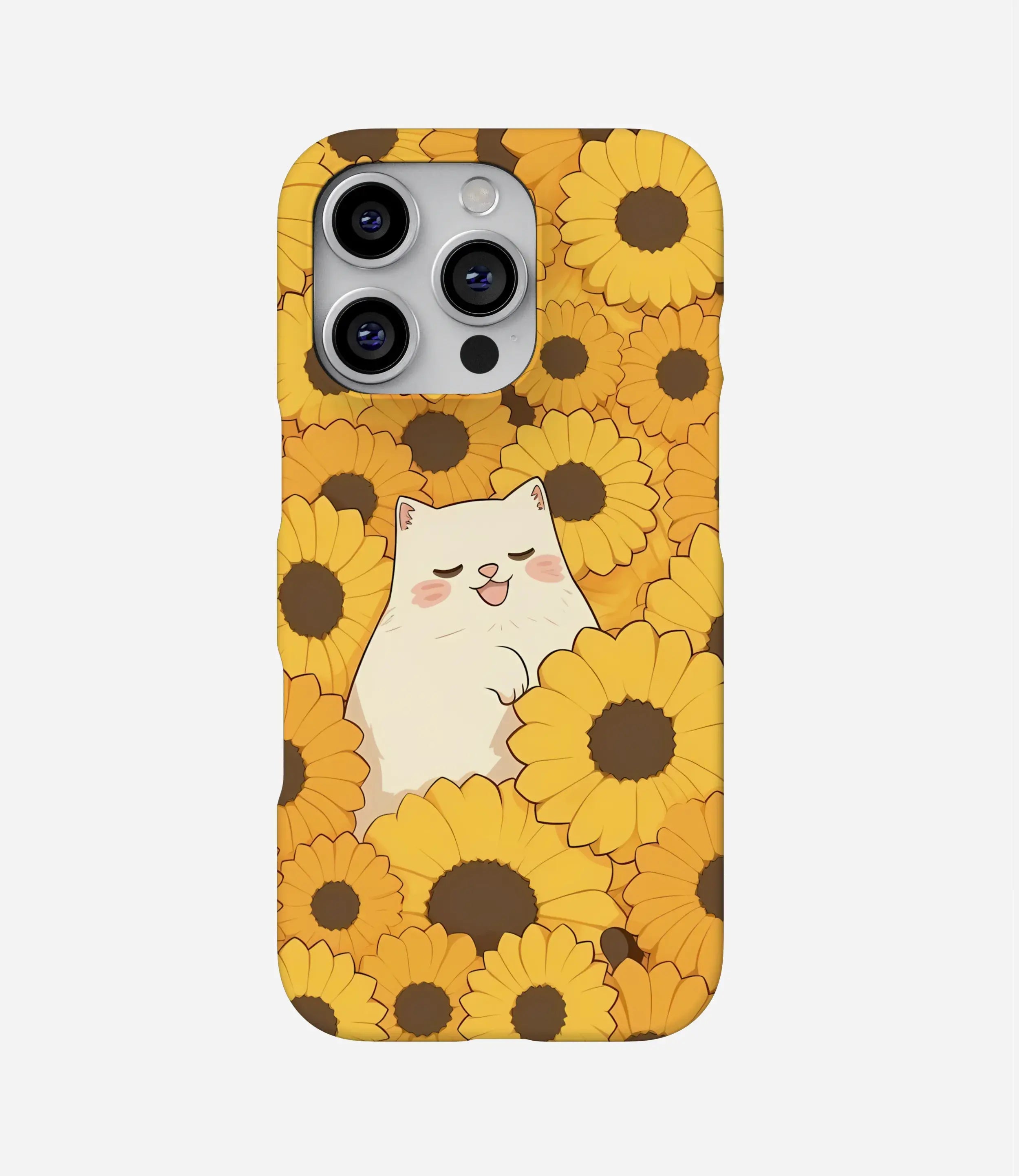 Sunflower Smiley Cat Hard Case
